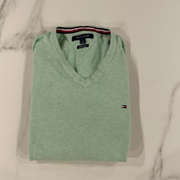 Tommy Hilfiger - Men’s Mint Green premium cotton sweater | Size Large - Picture 1 of 4